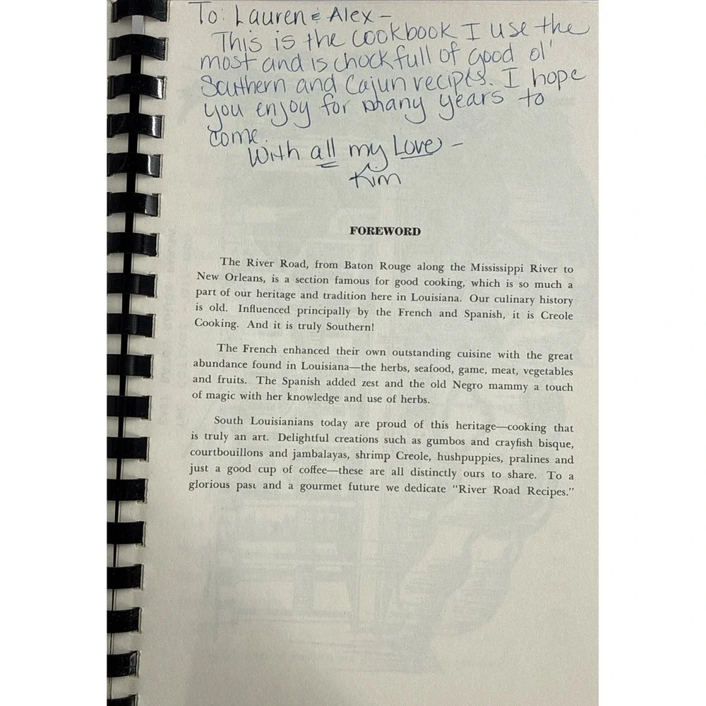 The River Road Recipes Junior League Baton Rouge LA Spiral Cookbook Vintage 1976